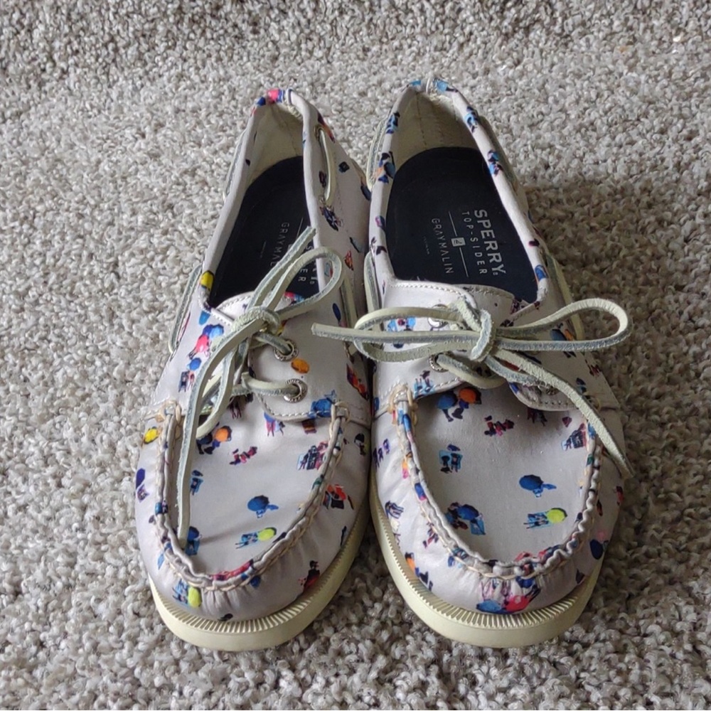 Sperry Top Sider Gray Malin Collaboration Boat Shoes Women's 7 EUC - Picture 2 of 6